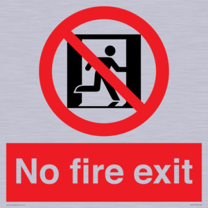 PA5707: No fire exit Prohibition Sign