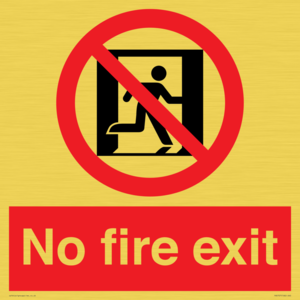 PA5707: No fire exit Prohibition Sign