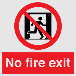 PA5707: No fire exit Prohibition Sign
