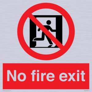 PA5707: No fire exit Prohibition Sign