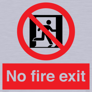 PA5707: No fire exit Prohibition Sign