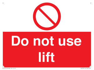 PA5785: Do not use lift