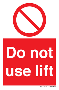 PA5785: Do not use lift