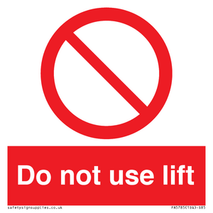 PA5785: Do not use lift