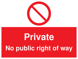 PA5840: Private No public right of way