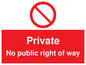 PA5840: Private No public right of way