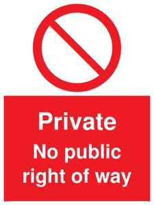 PA5840: Private No public right of way
