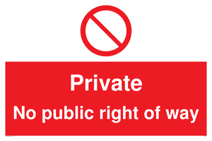 PA5840: Private No public right of way