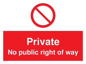 PA5840: Private No public right of way