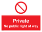 PA5840: Private No public right of way