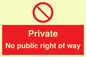 PA5840: Private No public right of way