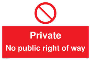 PA5840: Private No public right of way