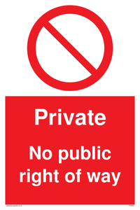 PA5840: Private No public right of way