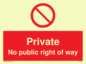 PA5840: Private No public right of way