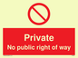 PA5840: Private No public right of way