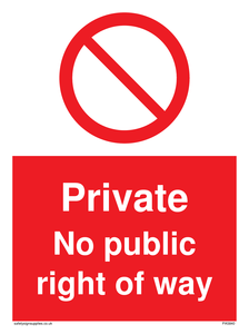 PA5840: Private No public right of way