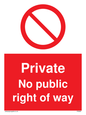 PA5840: Private No public right of way