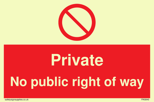 PA5840: Private No public right of way