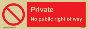 PA5840: Private No public right of way