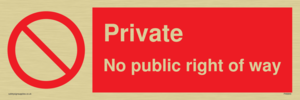 PA5840: Private No public right of way