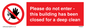 PA5937: Please do not enter - this building has been closed for a deep clean