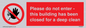 PA5937: Please do not enter - this building has been closed for a deep clean
