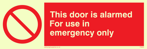 PA600: door alarmed - emergency only