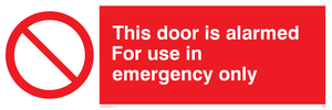 PA600: door alarmed - emergency only