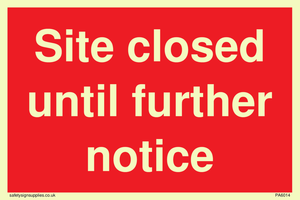 PA6014: Site closed until further notice