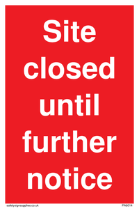 PA6014: Site closed until further notice