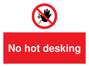 PA6045: No hot desking sign