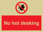 PA6045: No hot desking sign