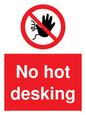 PA6045: No hot desking sign