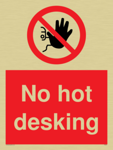 PA6045: No hot desking sign