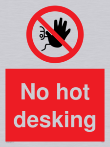 PA6045: No hot desking sign