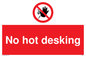 PA6045: No hot desking sign