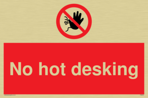PA6045: No hot desking sign