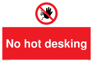 PA6045: No hot desking sign