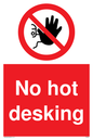 PA6045: No hot desking sign