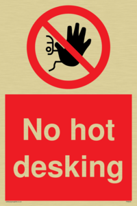 PA6045: No hot desking sign