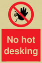 PA6045: No hot desking sign