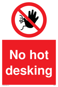PA6045: No hot desking sign