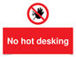 PA6045: No hot desking sign