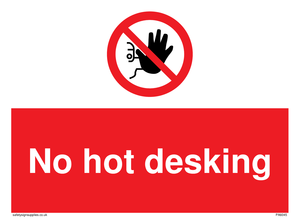 PA6045: No hot desking sign