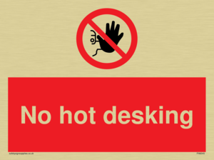 PA6045: No hot desking sign