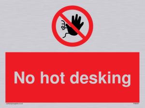 PA6045: No hot desking sign