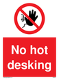 PA6045: No hot desking sign