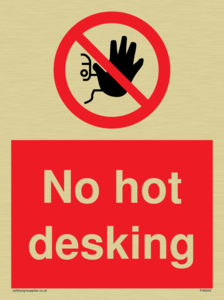 PA6045: No hot desking sign