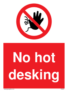 PA6045: No hot desking sign