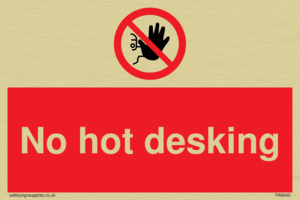PA6045: No hot desking sign